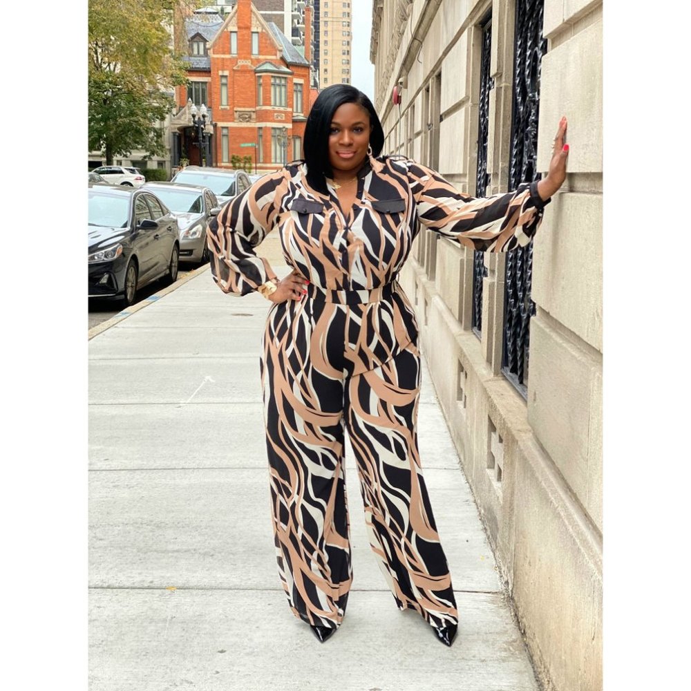 Neutral Print Jumpsuit